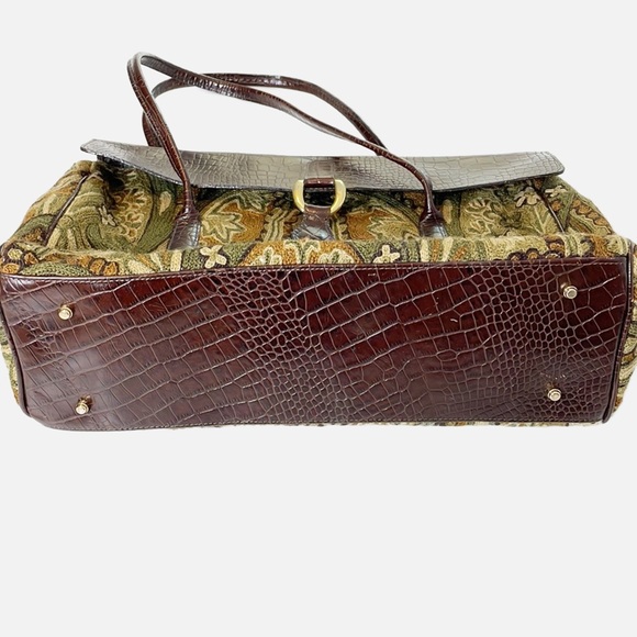 Rare Clever Carriage Company Crewel Embroidered Satchel - Picture 8 of 11